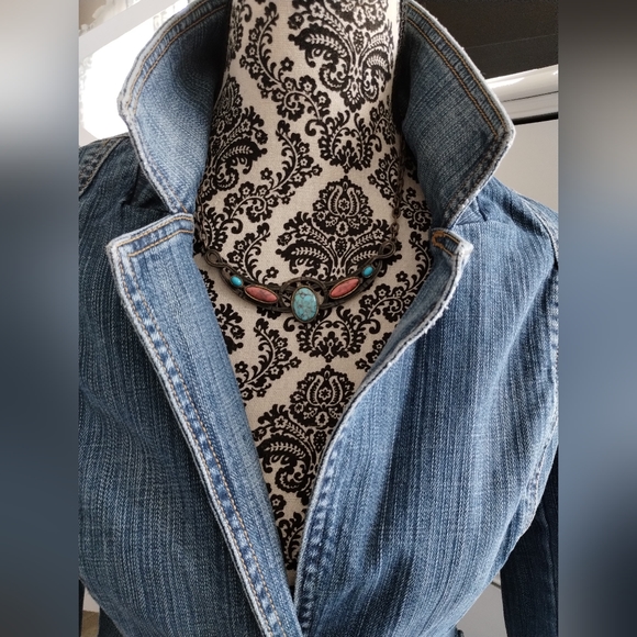 Caroline Emmons Turquoise & Corral, Style Rustic Vibe Bib Necklace - Picture 5 of 13